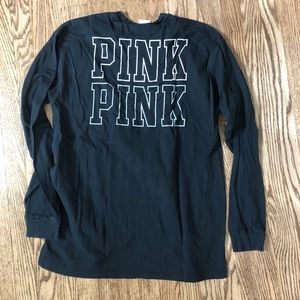 PINK long sleeve campus tee